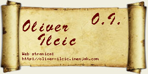 Oliver Ilčić vizit kartica